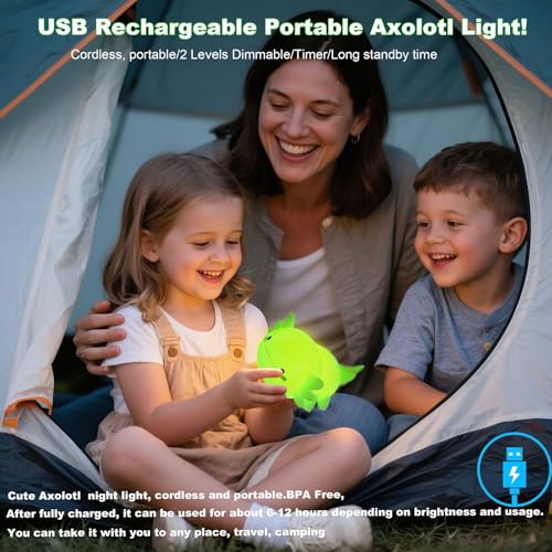 Axolotl Squishy Silicone Night Light