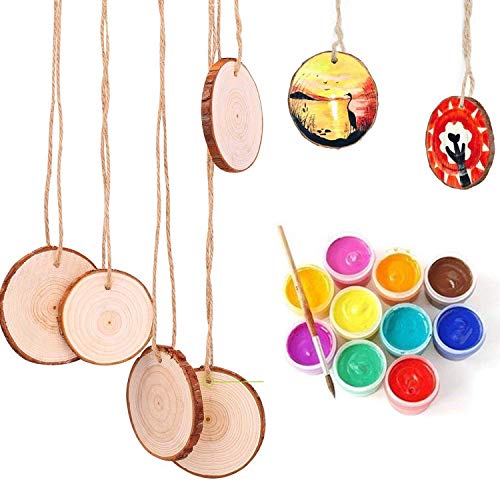 Natural Wood Slices TICIOSH 50 Pcs 2.4 (50 Count)