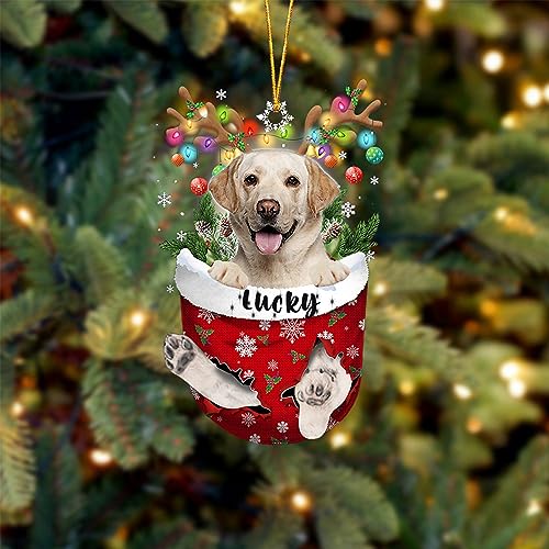Yellow Labrador Dog Christmas Ornament