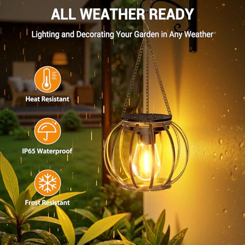 Solar Lanterns Outdoor Waterproof (4 Count)