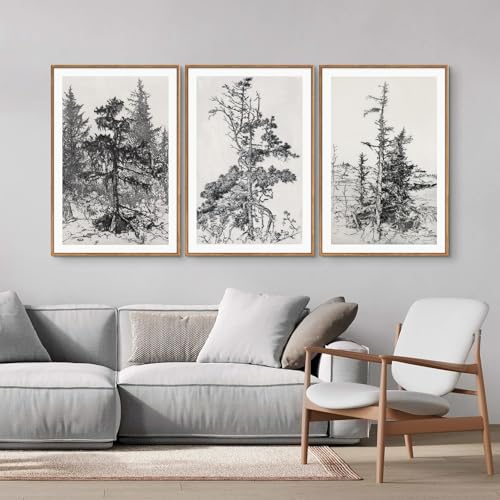 Vintage Tree Framed Wall Art Set (3 Count)
