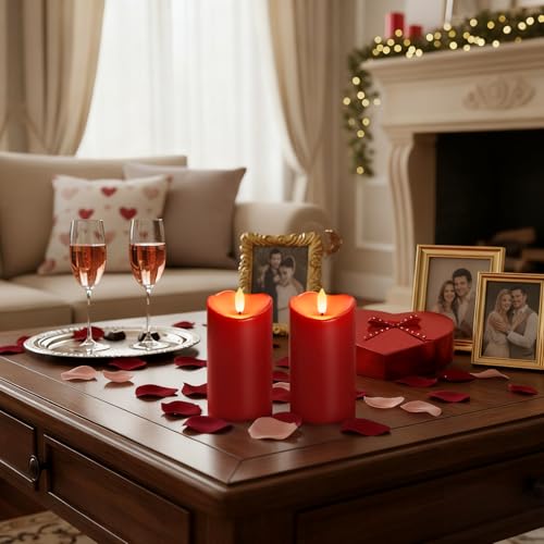 Burgundy Flameless Candles (2 Count)