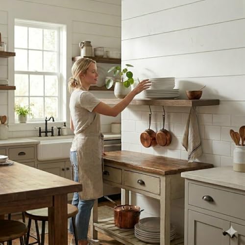 48 Inch Wooden Floating Shelves for Wall