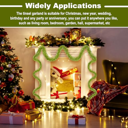 25 Feet Christmas Tinsel Garland
