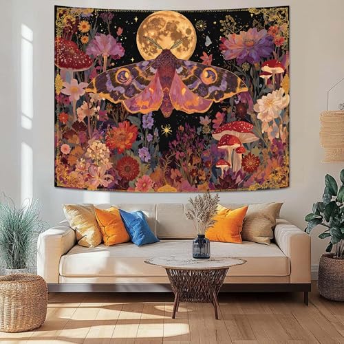 Mystical Moth Tapestry