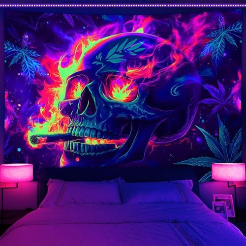 Blacklight Skeleton Tapestry