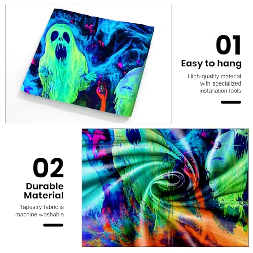UV Reactive Halloween Tapestry