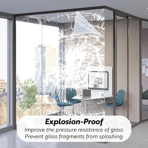 Security Safety Shatterproof Window Film 4 Mil Clear 11.8x118in