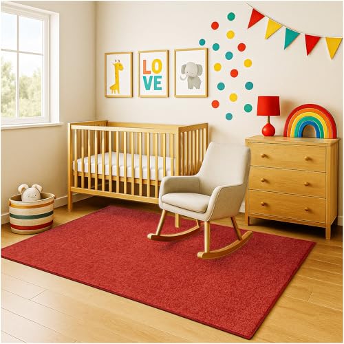 Soft & Colorful 4' Round Kids Classroom Area Rug