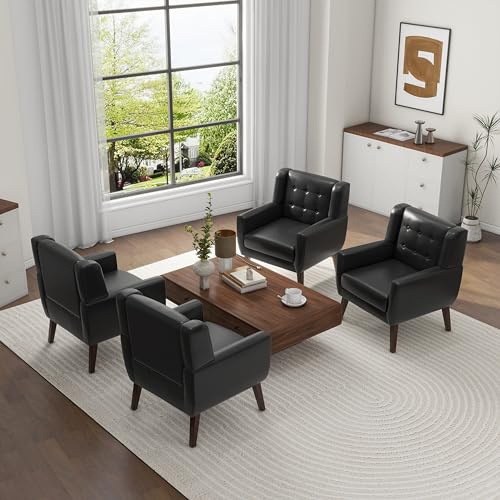 PU Leather Accent Chairs Set of 4 (4 Count)