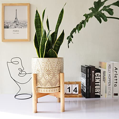 8 Inch Plant Pot with Stand
