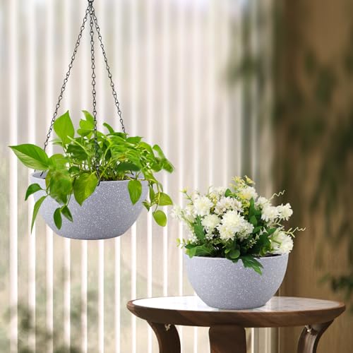 10 inch Hanging Planters for Indoor Outdoor Plants (2 Count)