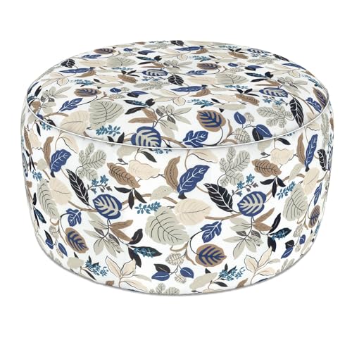 Indoor Outdoor Large Inflatable Ottoman Pouf D31 x H14 Inch