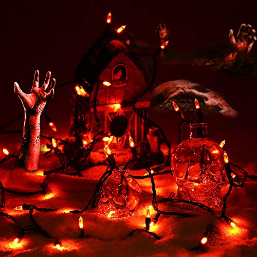 ODEERTONIC Orange Halloween Mini String Lights