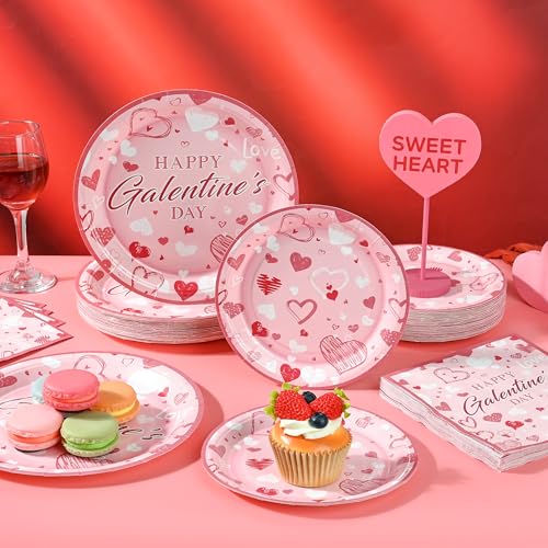 150Pcs Galentine's Day Plates and Napkins (150 Count)