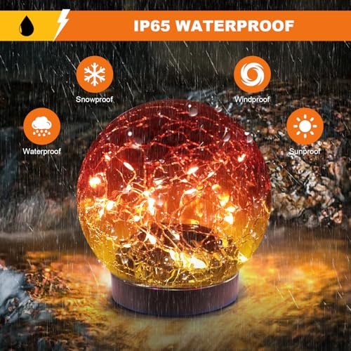 Solar Globe Lights Outdoor Waterproof (4 Count)