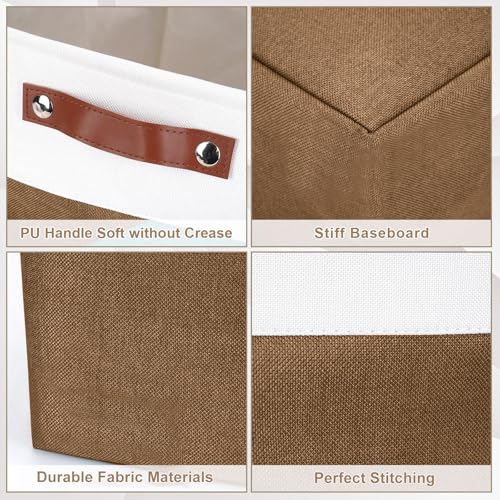 Storage Bins Large Fabric Storage Baskets for Shelves 3 Pack (3 Count)