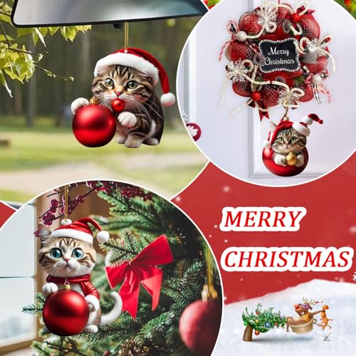 Funny Christmas Cat Christmas Tree Ornaments 10 Pcs