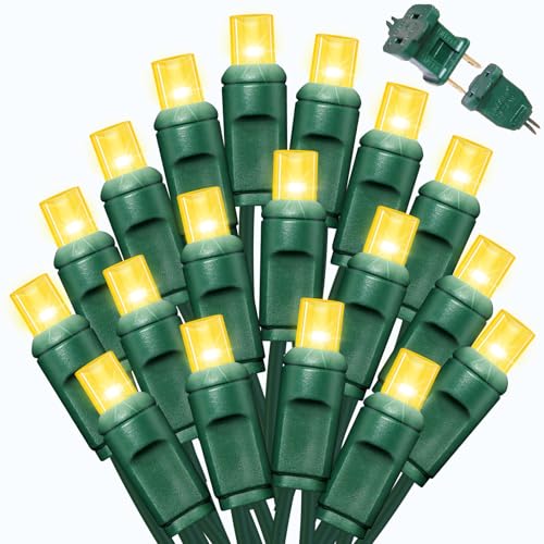 Yellow Christmas Lights Indoor Outdoor (50 Count)