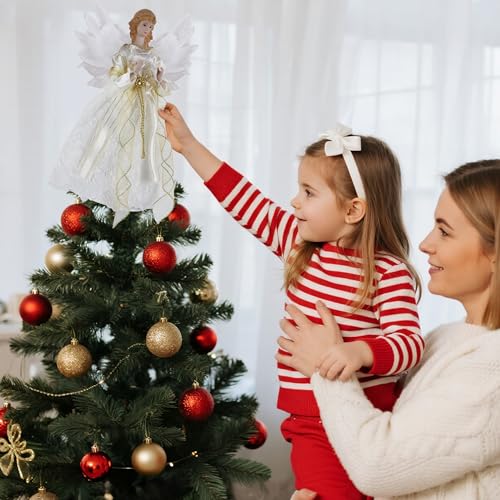 12 inch Lighted Angel Christmas Tree Topper