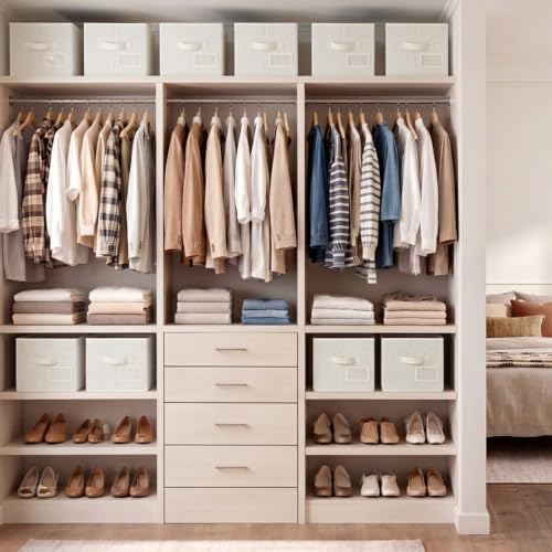Closet Shelf Baskets with Label (3 Count)