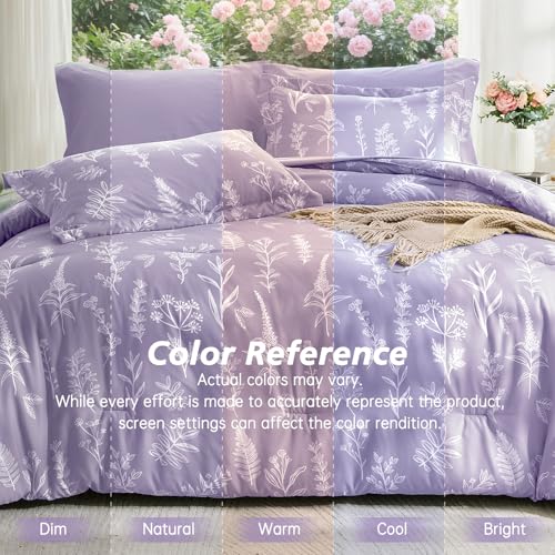 Lavender Purple Bed in a Bag King 7 Pieces