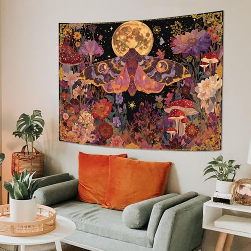 Mystical Moth Tapestry