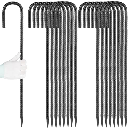 18 inches J Hook Rebar Stakes (16 Count)