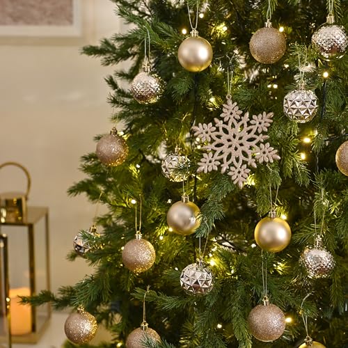 50ct Christmas Tree Decorations Ball Ornaments 2.36 Inches (50 Count)