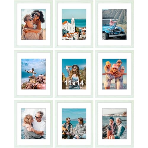 11x14 Picture Frames Set of 9 for Wall Mounting (9 Count)