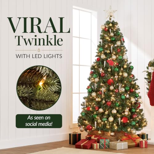 6ft Artificial Christmas Tree with LED Twinkling Lights