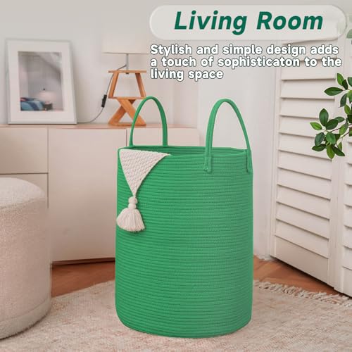 80L Cotton Rope Laundry Basket Hamper