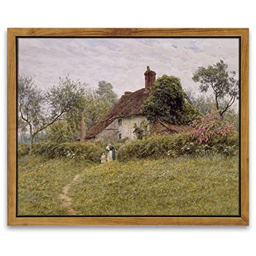 Framed Canvas Wall Art Vintage Decor