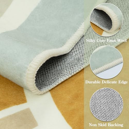Boho Machine Washable 6x9 Area Rugs for Living Room (54 Sq Ft)