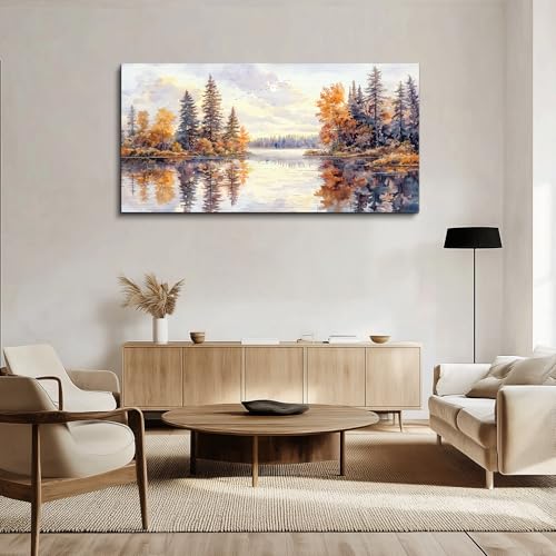 Abstract Ink Landscape Painting Wall Art Painting Modern Canvas Print Natural Landscape Art Pictures Living Room Dining Room Wall Decor Bedroom Office Home Decoration Aesthetics 20x40 In