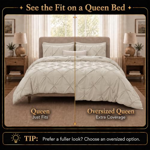 Queen Comforter Set Beige