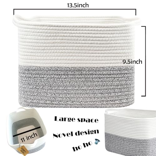 Square Woven Cotton Rope Basket for Organizing
