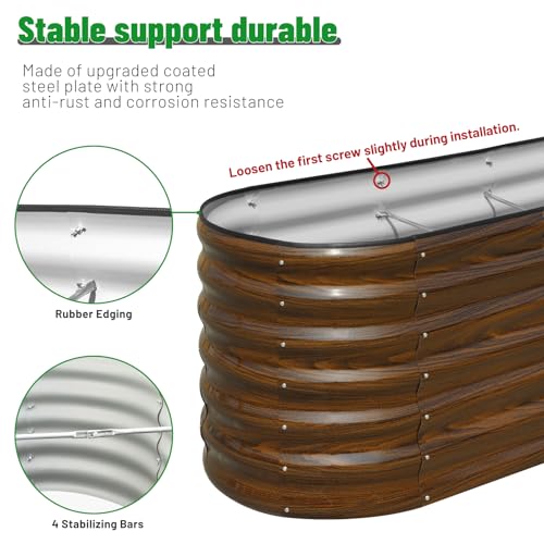 Galvanized Steel Raised Garden Bed Kit
