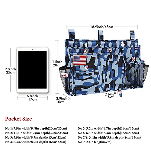 Bedside Caddy Hanging Organizer Storage Bag Pocket for Bunk