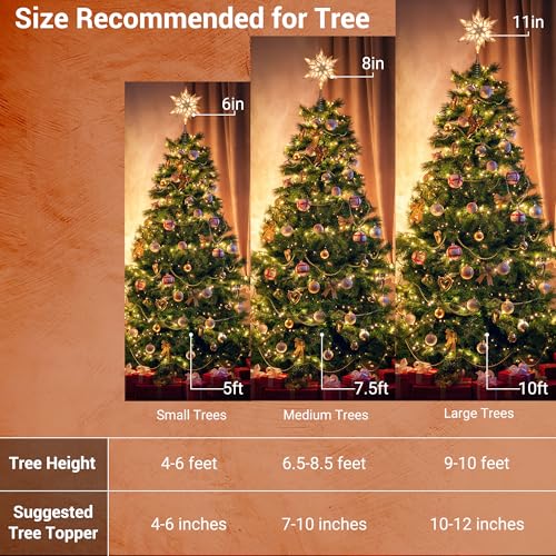 8 in Silver Glitter Snowflake Tree Topper with 25 Clear Lights