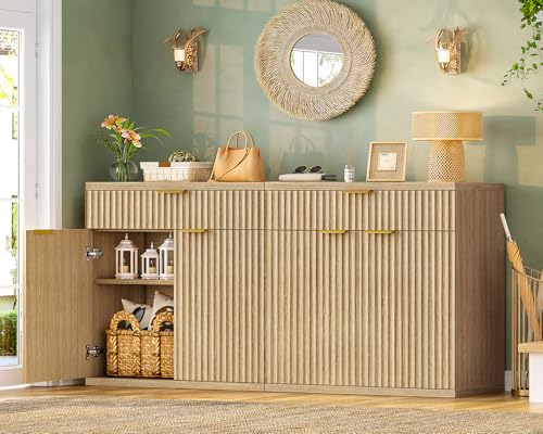 31.5" W Fluted Buffet Cabinet with Storage