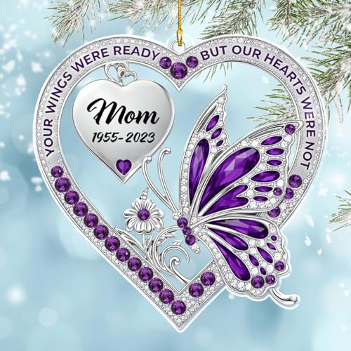 Your Wings were Ready Memorial Personalized Acrylic Ornament