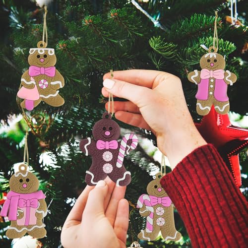 Gingerbread Man Ornaments Christmas Tree Decorations (24 Count)