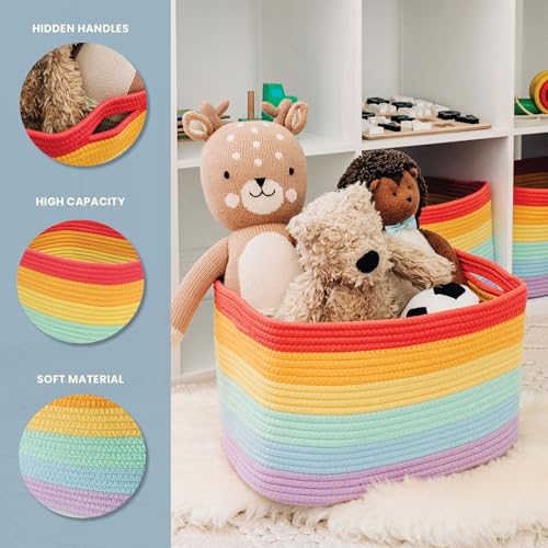 Rainbow Baskets for Shelves (3 Count)