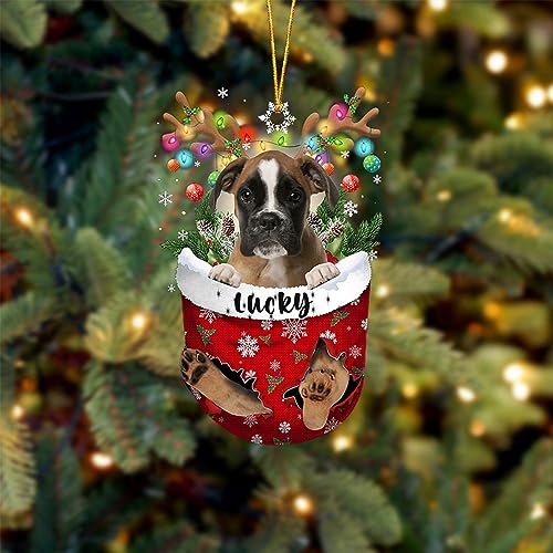 Brown Boxer Christmas Decor
