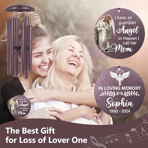 36" Large Deep Tone Personalized Sympathy Wind Chimes