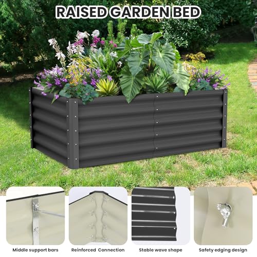 Galvanized Raised Garden Bed Outdoor (2 Count)