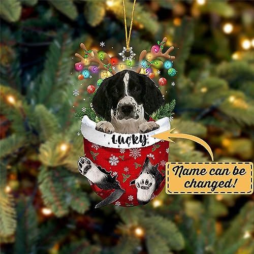 English Springer Spaniel 2 Dog Christmas Ornament