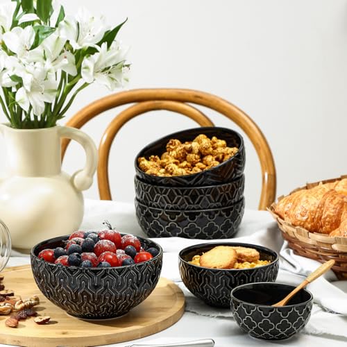 Sureasy 25oz Ceramic Cereal Bowls Set of 4 (8.24 Count)