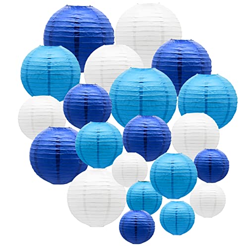 21 Pack Blue Paper Lanterns (21 Count)